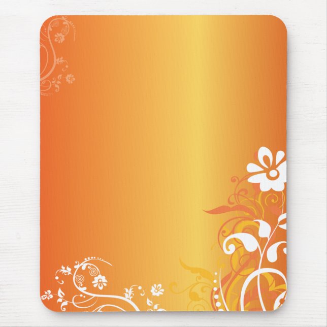Tapis De Souris Fleurs orange (Devant)