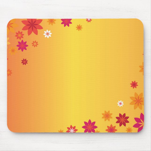Tapis De Souris Fleurs orange (Devant)