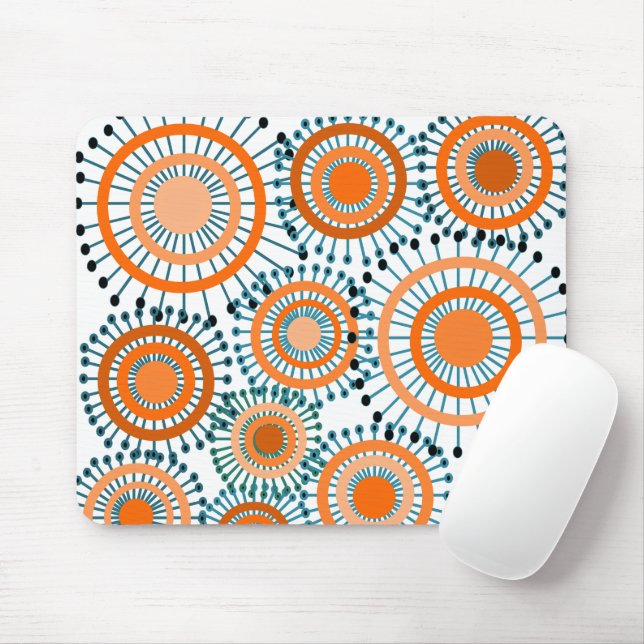 Tapis De Souris Fleurs orange (Avec souris)