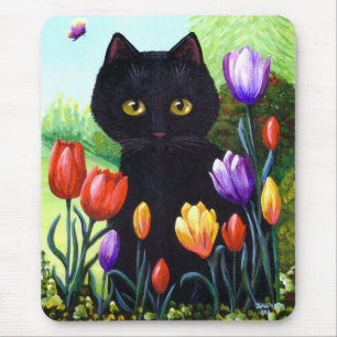 Tapis De Souris Fleurs originales Creationarts de tulipes d'art de