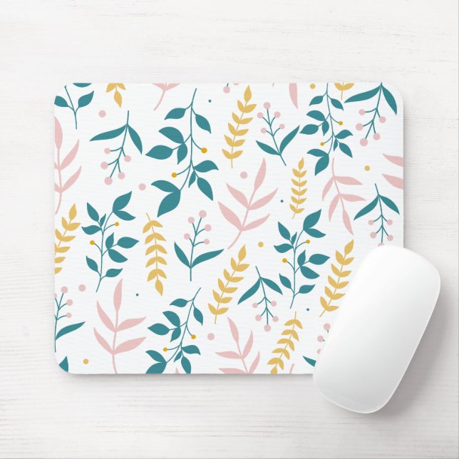 Tapis De Souris Fleurs Pastel sans transparence (Avec souris)