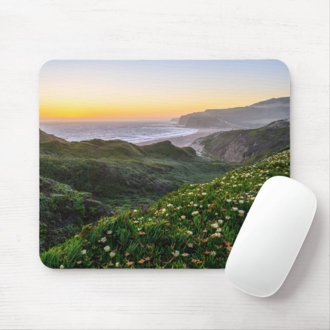 Tapis De Souris Fleurs | Père Noël Cruz Californie (Avec souris)