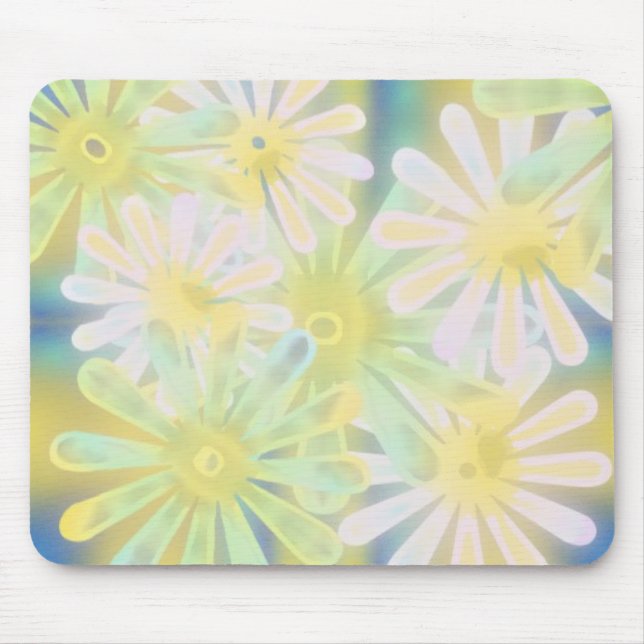 Tapis De Souris fleurs pochoir (Devant)