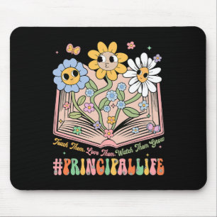 Tapis De Souris Fleurs principales rétro enseignez-leur les aimer 