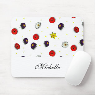 Tapis De Souris Fleurs printanières décoratives personnalisées bla