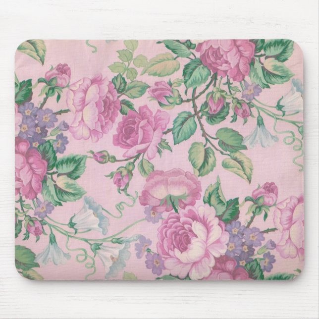 Tapis De Souris Fleurs roses (Devant)