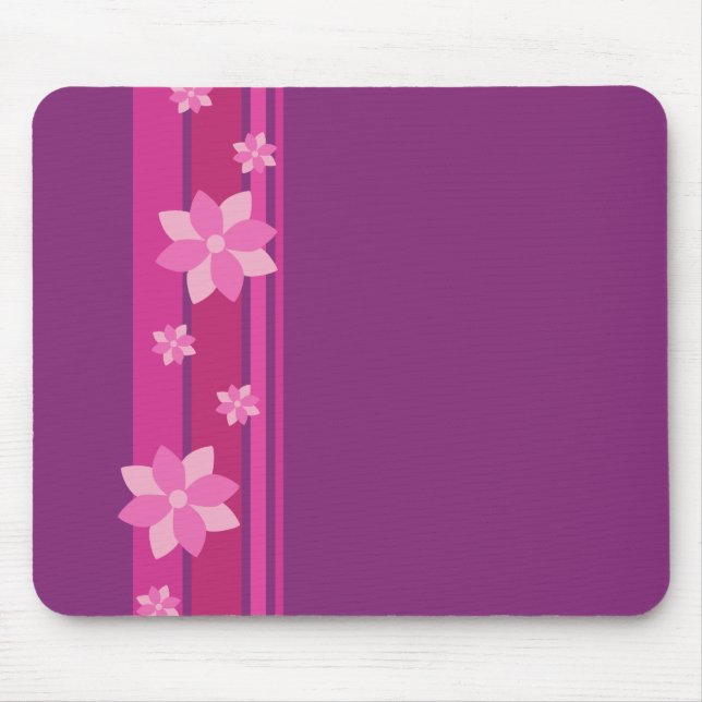 Tapis De Souris Fleurs roses (Devant)