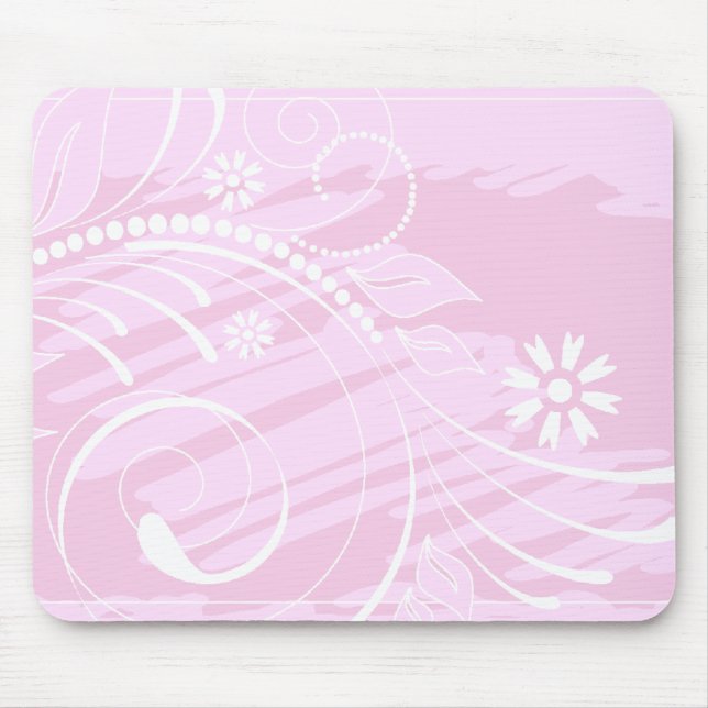 Tapis De Souris fleurs roses (Devant)