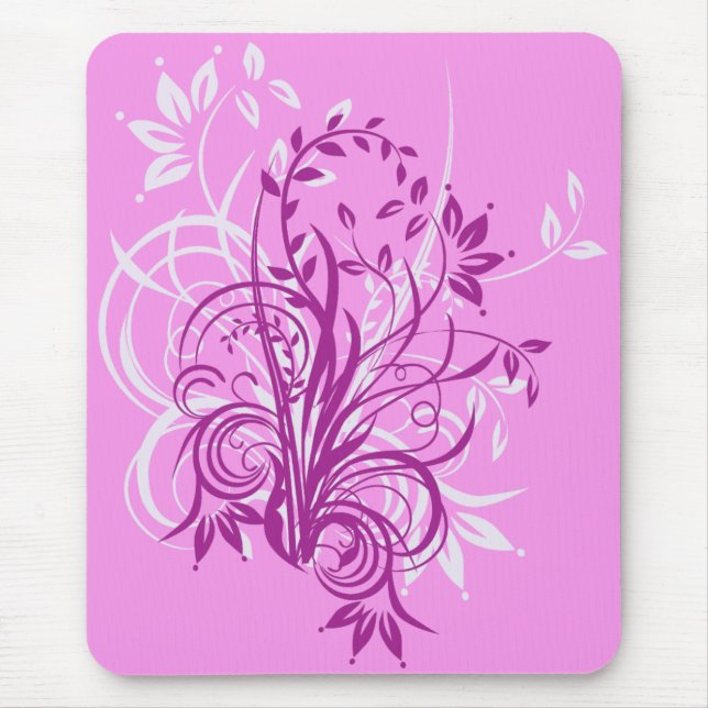 Tapis De Souris Fleurs roses (Devant)