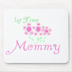 Tapis De Souris Fleurs roses 1er Fleurs Mommy tshirts et cadeaux