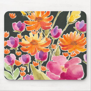 Tapis De Souris Fleurs roses et oranges de rassemblement splendide