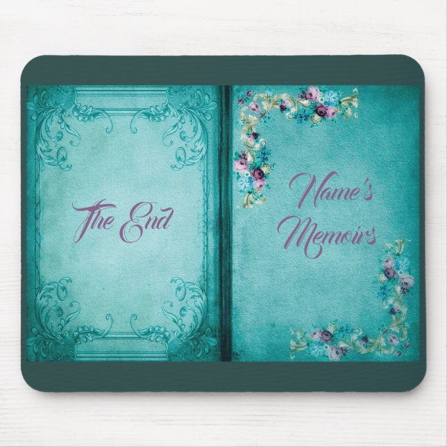 Tapis De Souris Fleurs roses florales victoriennes élégantes (Devant)