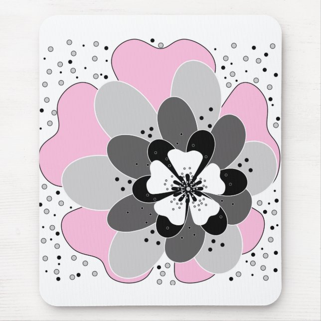 Tapis De Souris Fleurs roses printemps été (Devant)
