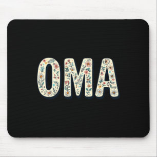 Tapis De Souris Fleurs sauvages oma floral fête des mères oma manc