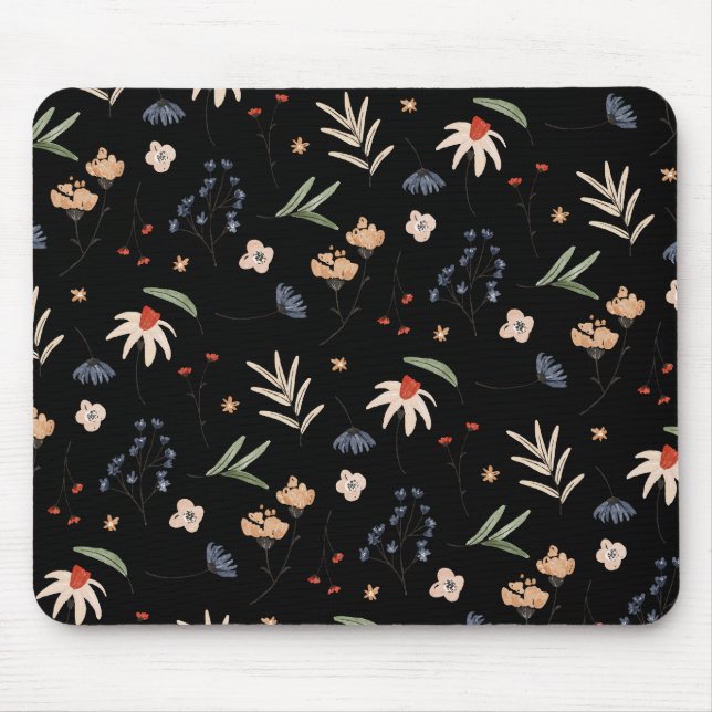 Tapis De Souris Fleurs simples à l'aquarelle 1 (Devant)