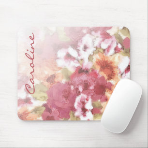 Tapis De Souris Fleurs sur mesure Chic motif peinture à l'aquarell