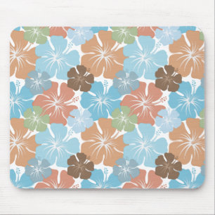 Tapis De Souris Fleurs tropicales hawaïennes de ketmie