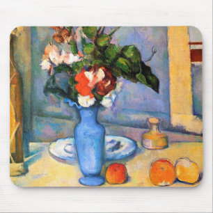 Tapis De Souris Fleurs Vase Bleues, Paul Cezanne