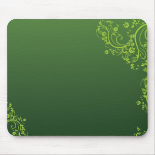 Tapis De Souris Fleurs vertes