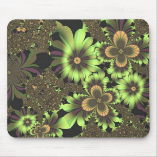 Tapis De Souris Fleurs vertes