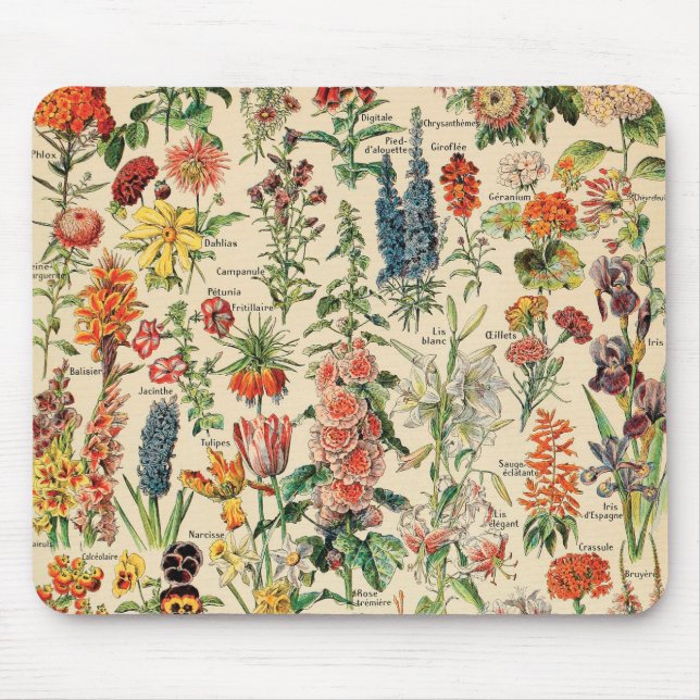 Tapis De Souris Fleurs vintages (Devant)