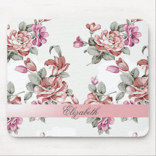 Tapis De Souris Fleurs vintages Chic Girly Personnalisées