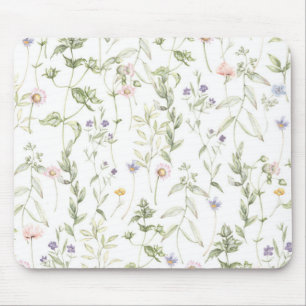 Tapis De Souris Fleurs Vintages Pastel