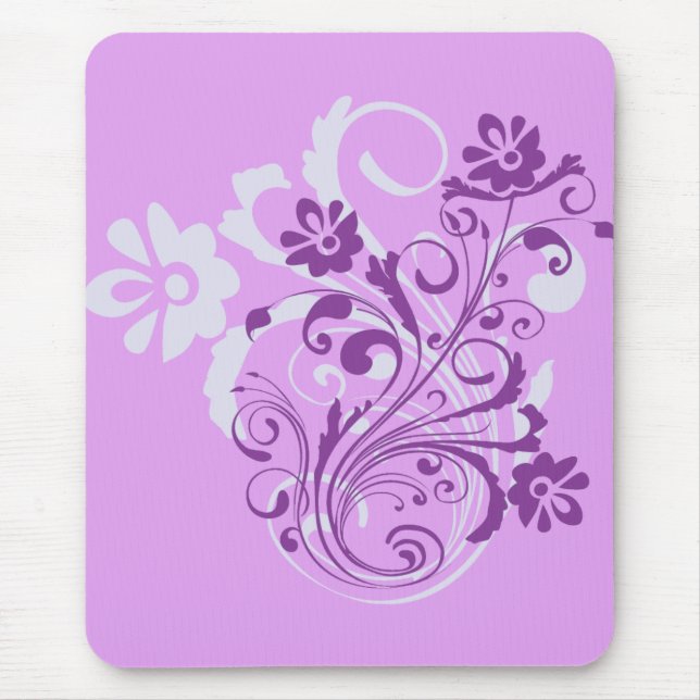 Tapis De Souris Fleurs violettes (Devant)