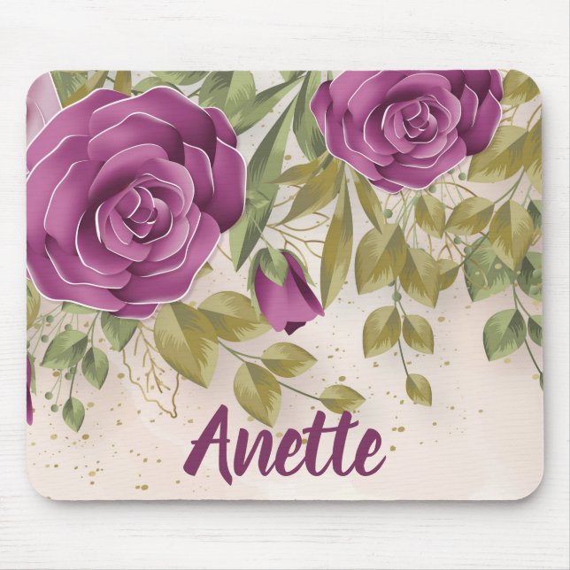 Tapis De Souris Fleurs violettes (Devant)