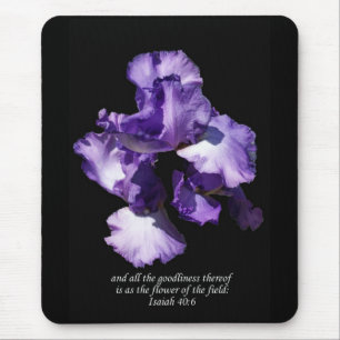 Tapis De Souris Fleurs Violettes Du Champ Mousepad