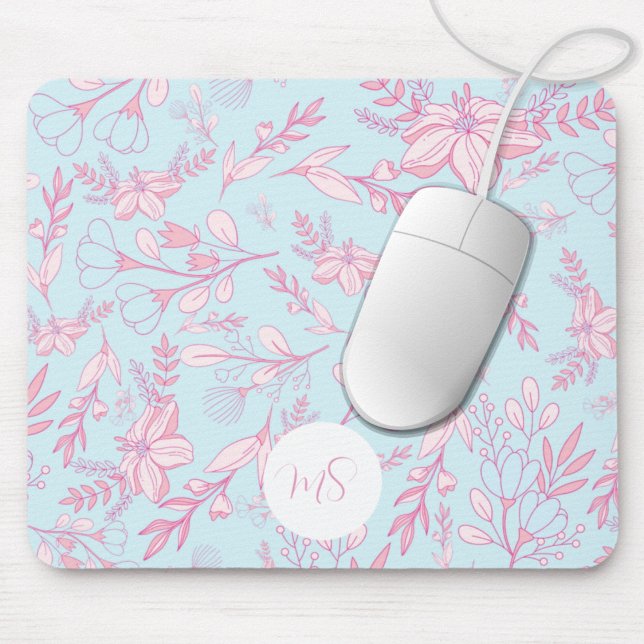Tapis De Souris Fleurs violettes élégantes Personnalisées (Créateur téléchargé)