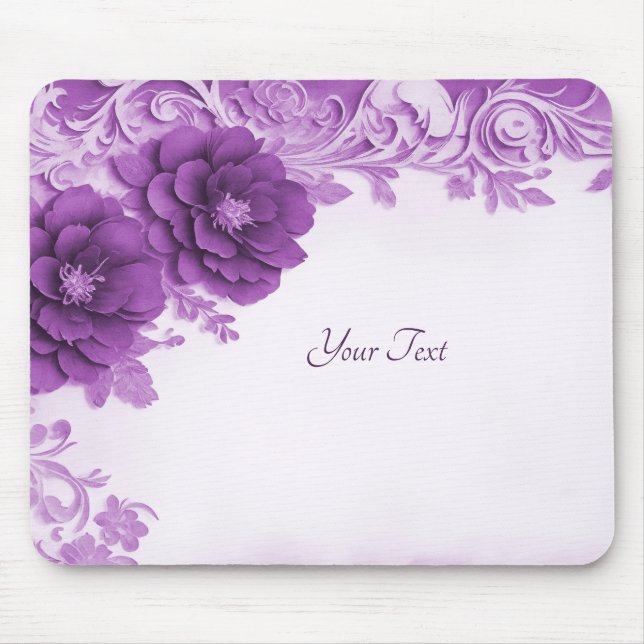 Tapis De Souris Fleurs violettes Flourissent Mousepad (Devant)