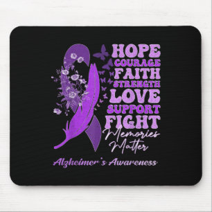 Tapis De Souris Fleurs violettes Ruban Souvenirs Heimers Sensibili