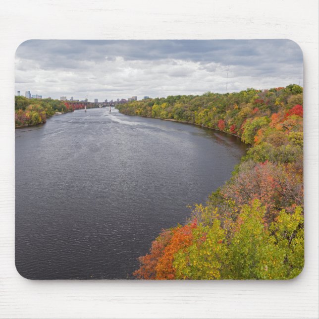 Tapis De Souris fleuve mississippi et berges boisées à minneapolis (Devant)