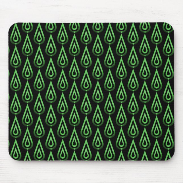 Tapis De Souris Flickering Emerald Green Flames Mousepad (Devant)
