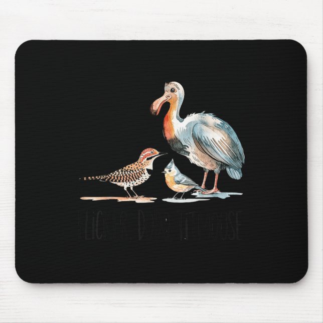 Tapis De Souris Flickr Dodo Titsouris Vêtements Oiseau Nerd Faune  (Devant)