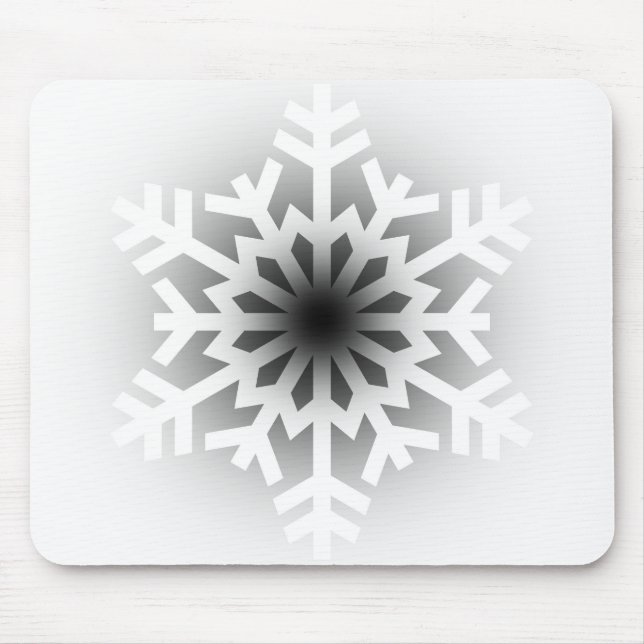 Tapis De Souris Flocon de neige blanc scintillant (Devant)