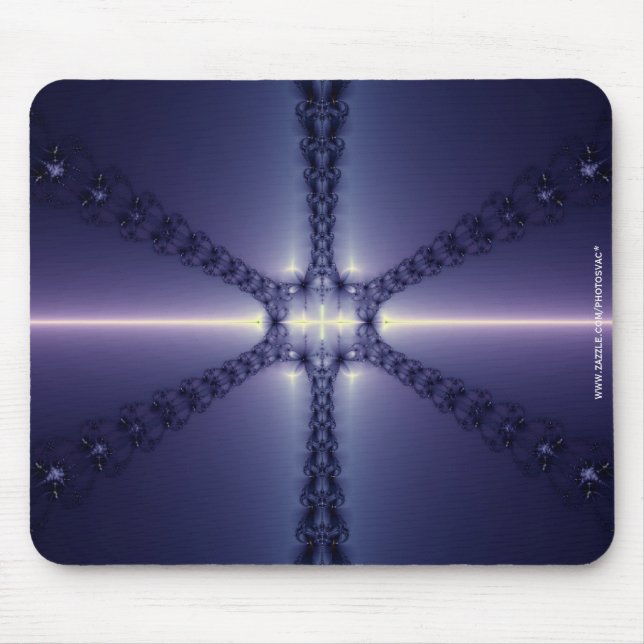 Tapis De Souris Flocon de neige bleu (Devant)