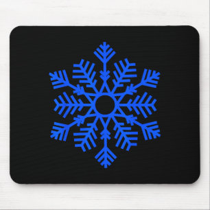 Tapis De Souris Flocon de neige bleu hiver pour hommes femmes et e