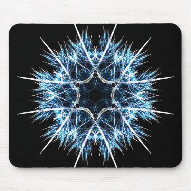 Tapis De Souris Flocon de neige de fractale (Devant)