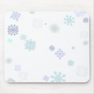 Tapis De Souris Flocons de neige pâles