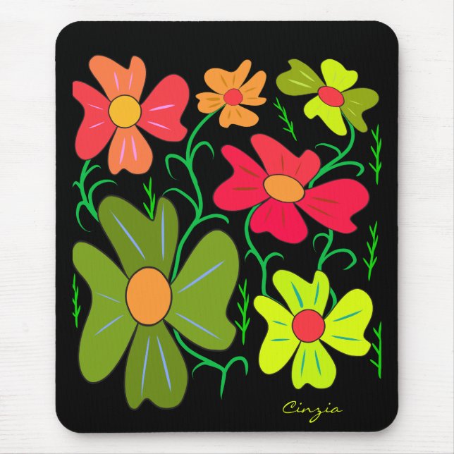 Tapis De Souris Floral (Devant)