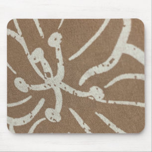 Tapis De Souris Floral blanc sur Brown