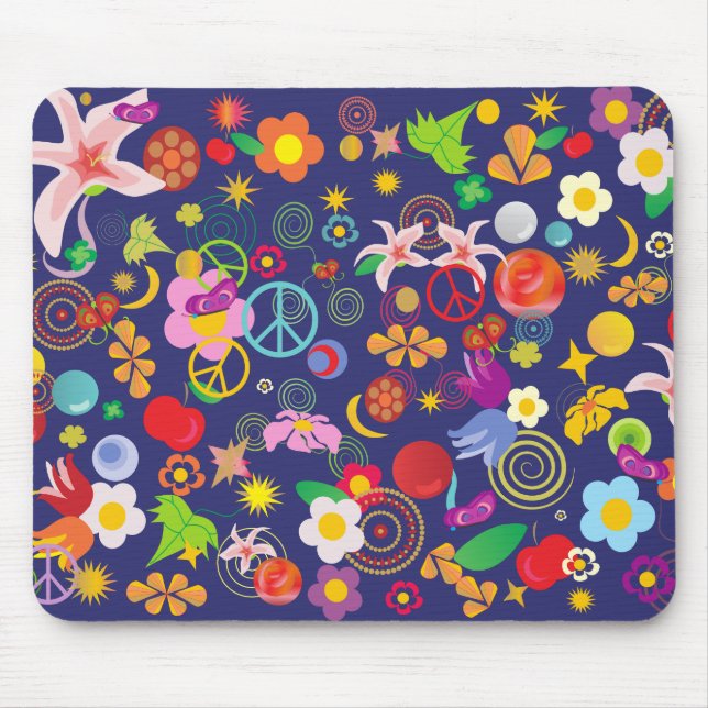 Tapis De Souris Floral boho (Devant)