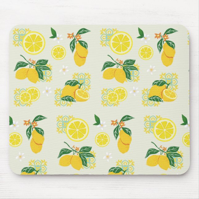 Tapis De Souris Floral de citron (Devant)