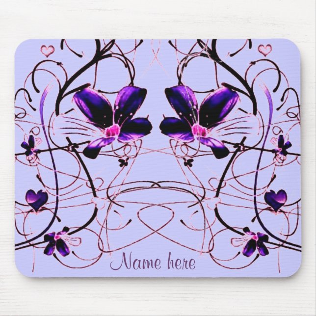 Tapis De Souris Floral Deco Mousepad (Devant)