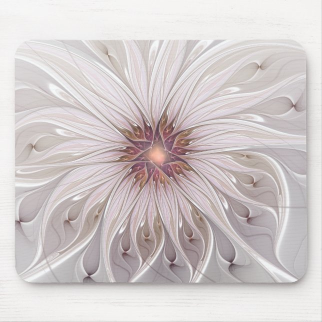 Tapis De Souris Floral Fantasy, Abstract Modern Pastel Flower (Devant)
