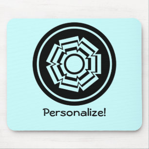 Tapis De Souris Floral Groove Mousepad, Noir