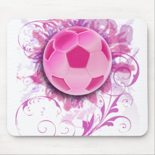 Tapis de souris floral grunge du football des