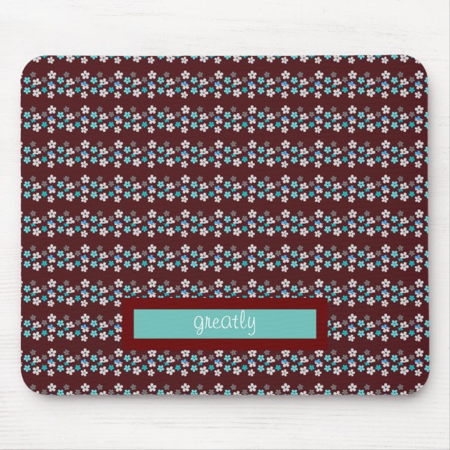 Tapis De Souris Floral moderne rustique (Devant)
